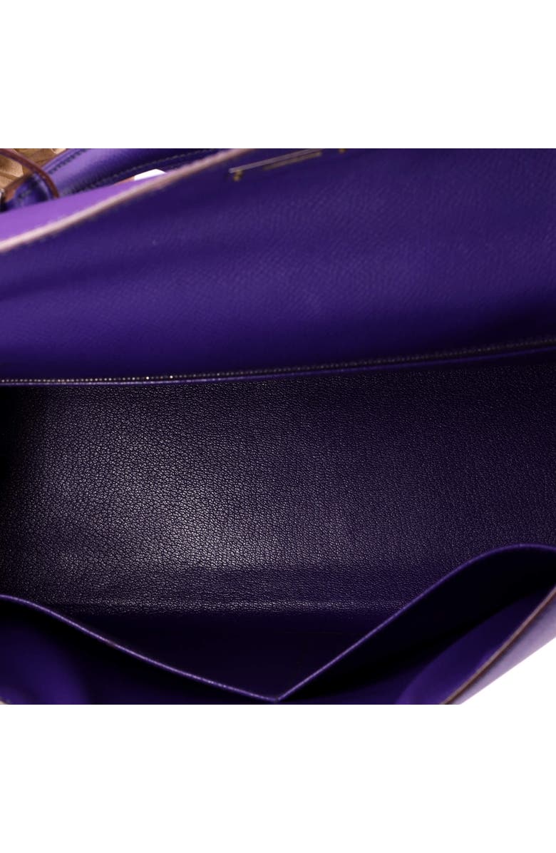 Pre-Owned Hermes Kelly Handbag Purple Epsom with Palladium Hardware 32, Alternate, color, Crocus