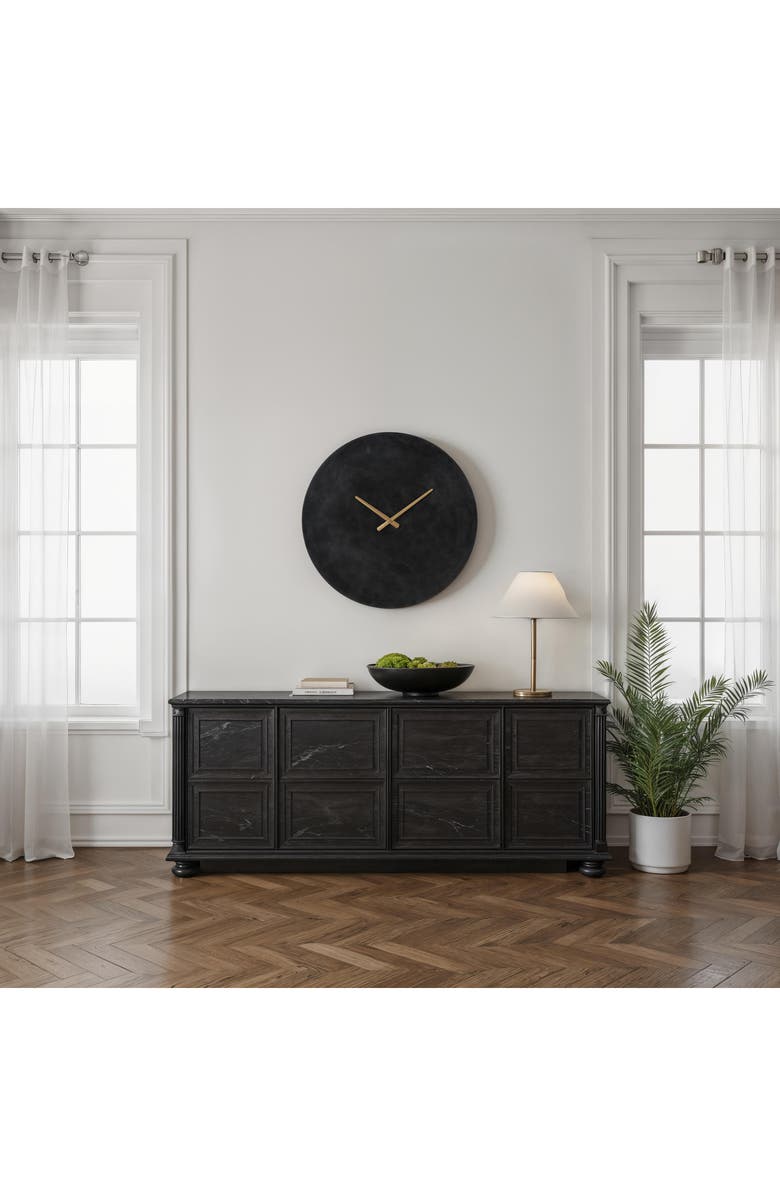 Renwil Dayton Marble Wall Clock, Alternate, color, Black
