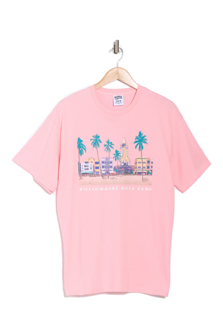 South Beach Graphic T-Shirt, Alternate, color, CANDY PINK