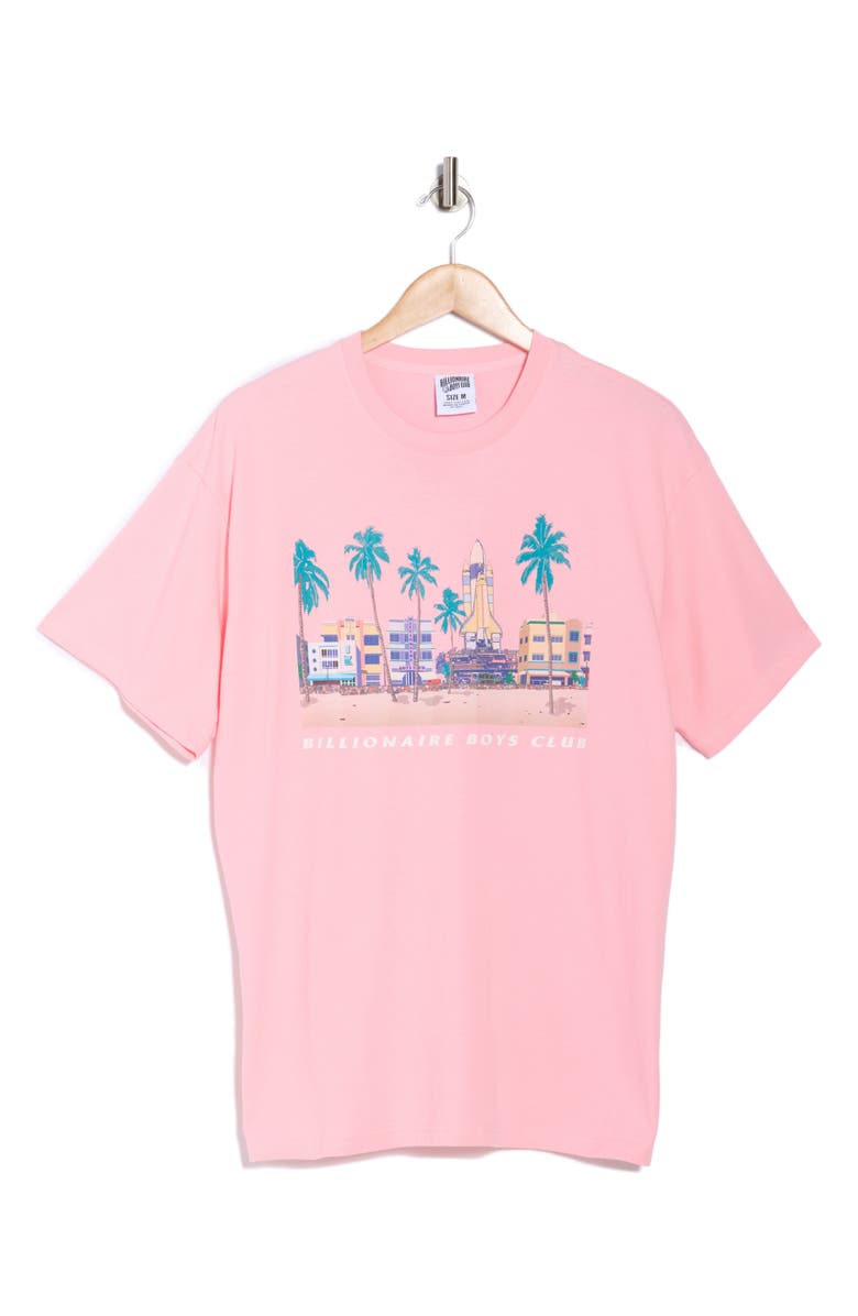 Billionaire Boys Club South Beach Graphic T-Shirt, Alternate, color, Candy Pink