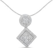 Haus of Brilliance 14K White Gold 1 cttw Diamond Pendant Necklace