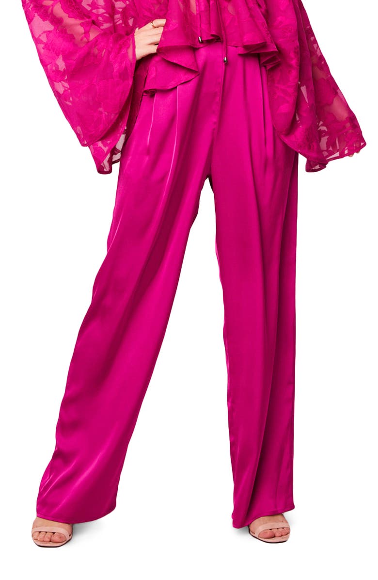 band of the free Angie Wide Leg Satin Pants, Main, color, 