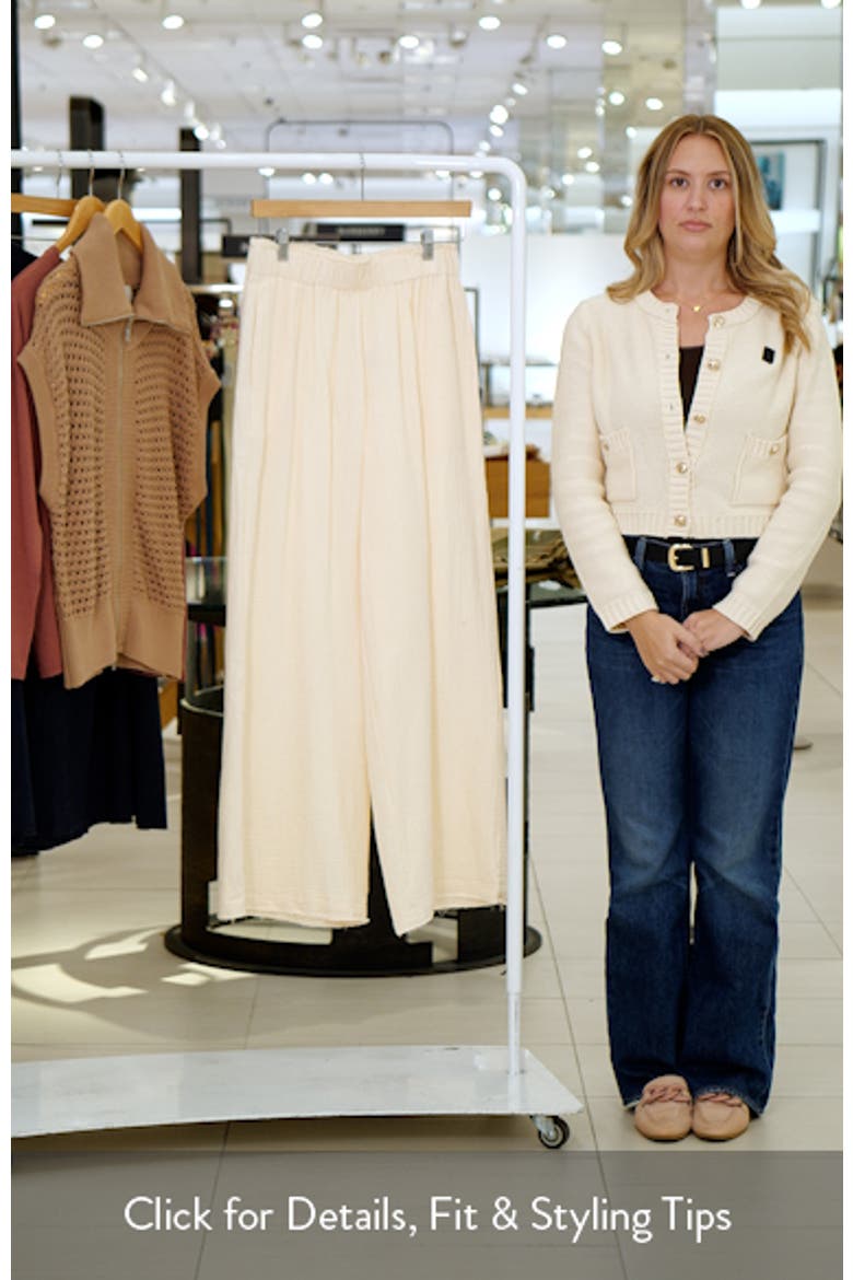 Crinkle Cotton Gauze Wide Leg Pants video