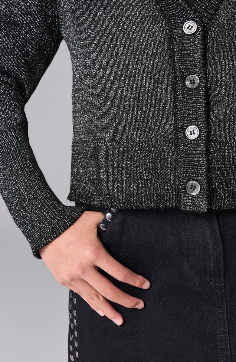 smALLSAINTS by ALLSAINTS Kids' Metallic Cardigan, Alternate, color, Silver