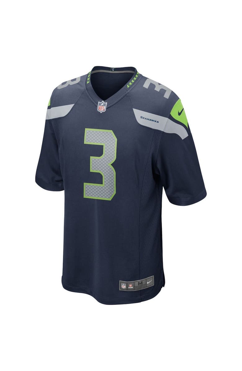 Nike Men's Nike Russell Wilson College Navy Seattle Seahawks Game Player Jersey, Alternate, color,