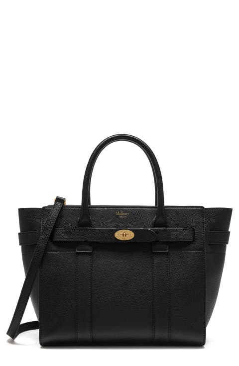 Small Zipped Bayswater Leather Satchel