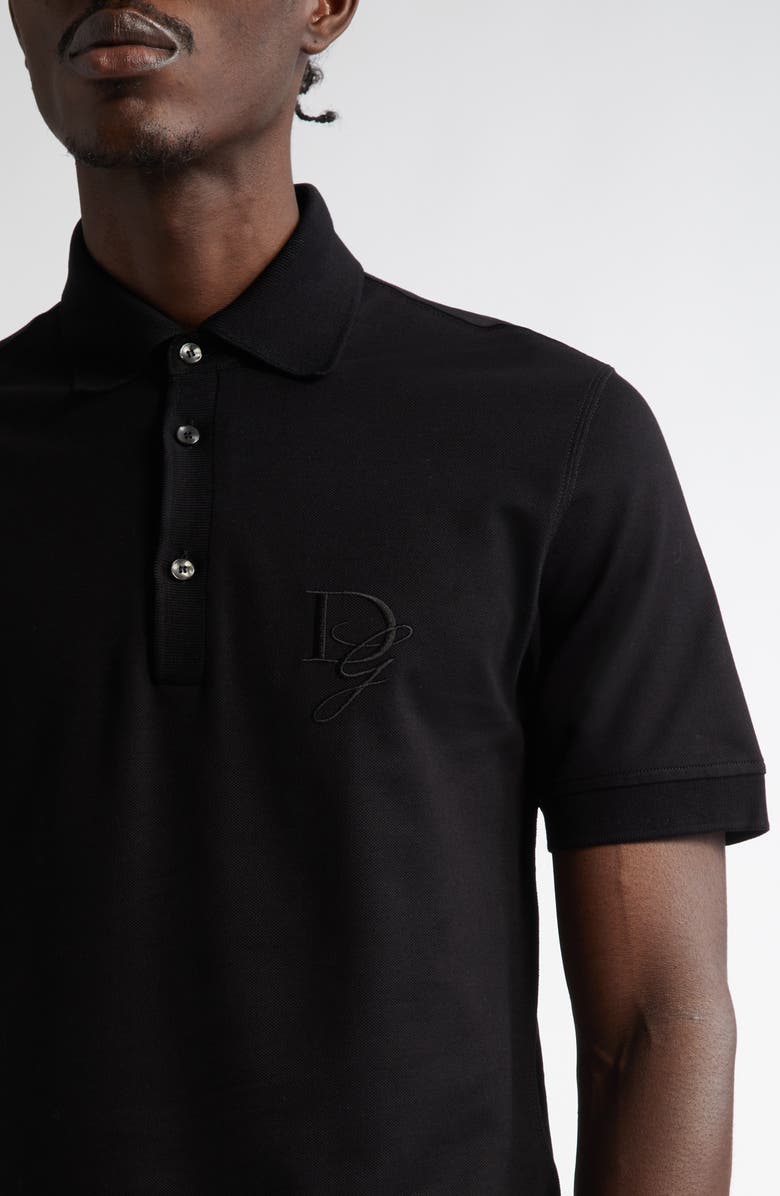 Dolce&Gabbana Embroidered Logo Cotton Piqué Polo, Alternate, color, 