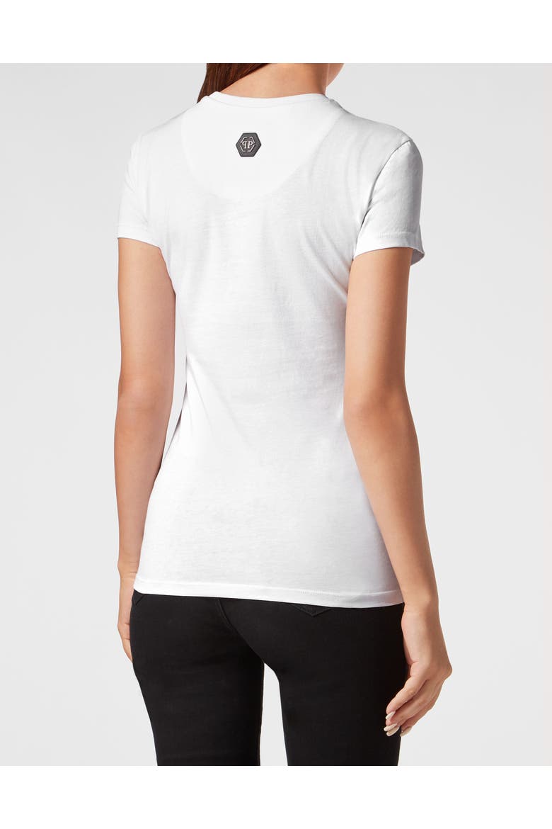 T-Shirt Sexy Pure With Crystals Women, Alternate, color, white/lightblue
