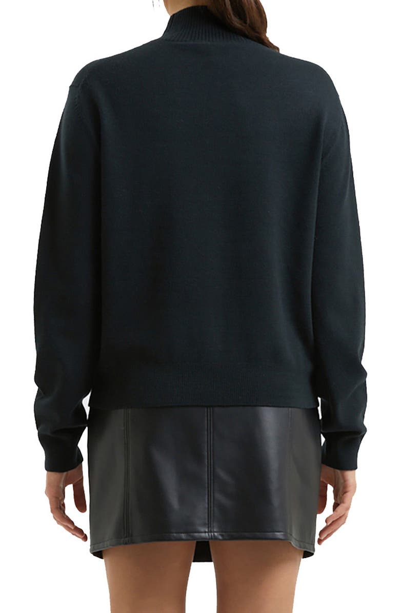 French Connection Baby Soft Embellished Mock Neck Sweater, Alternate, color, 