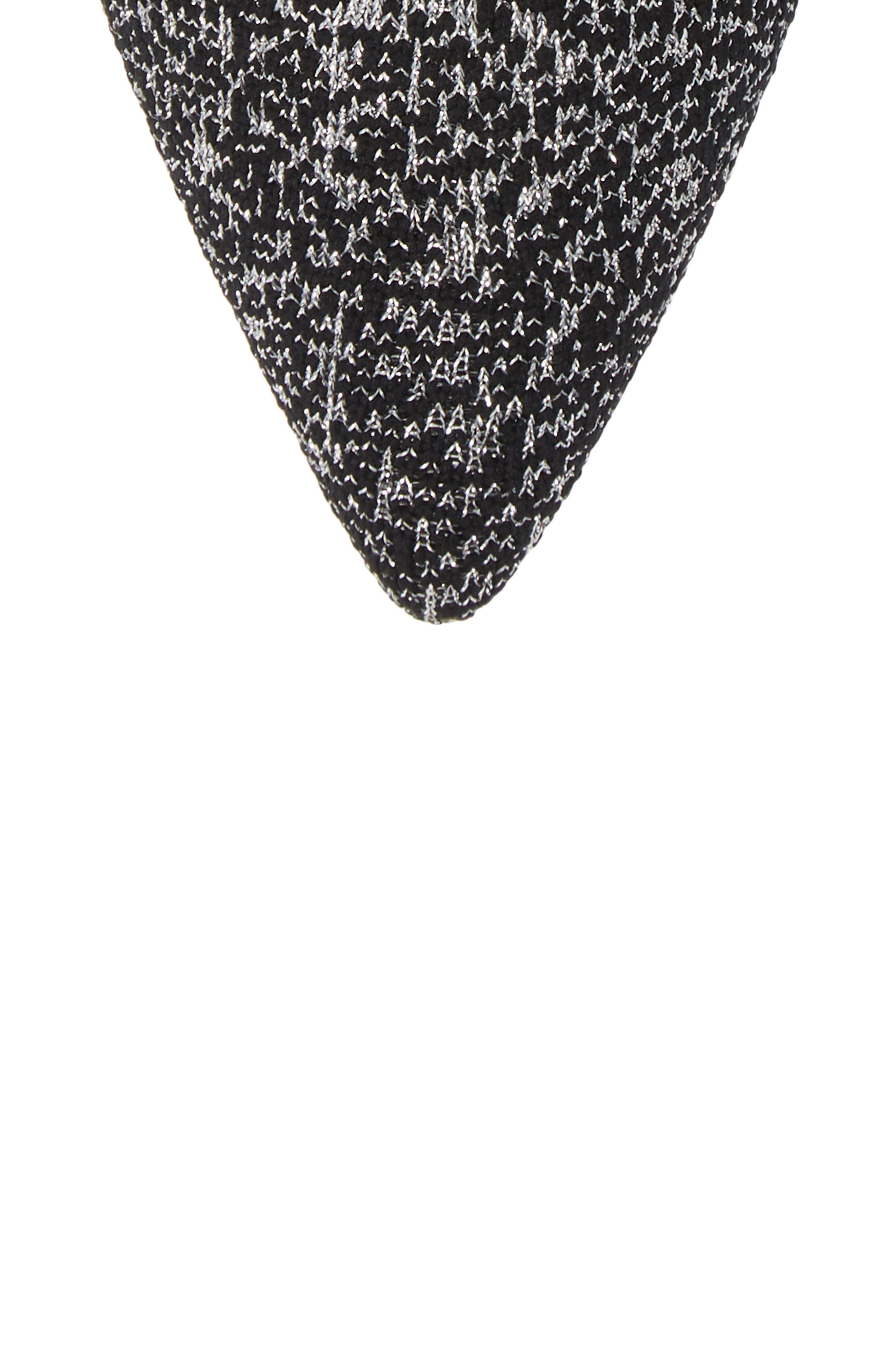 Nix Bootie (Nordstrom Exclusive), Alternate, color, BLACK SLIVER KNIT