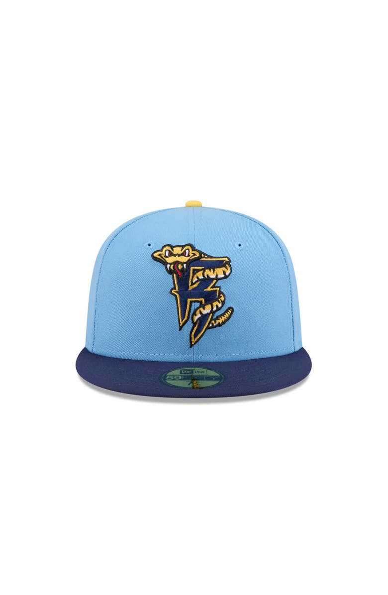 New Era Men's New Era  Light Blue Wisconsin Timber Rattlers Theme Nights 59FIFTY Fitted Hat, Alternate, color, 