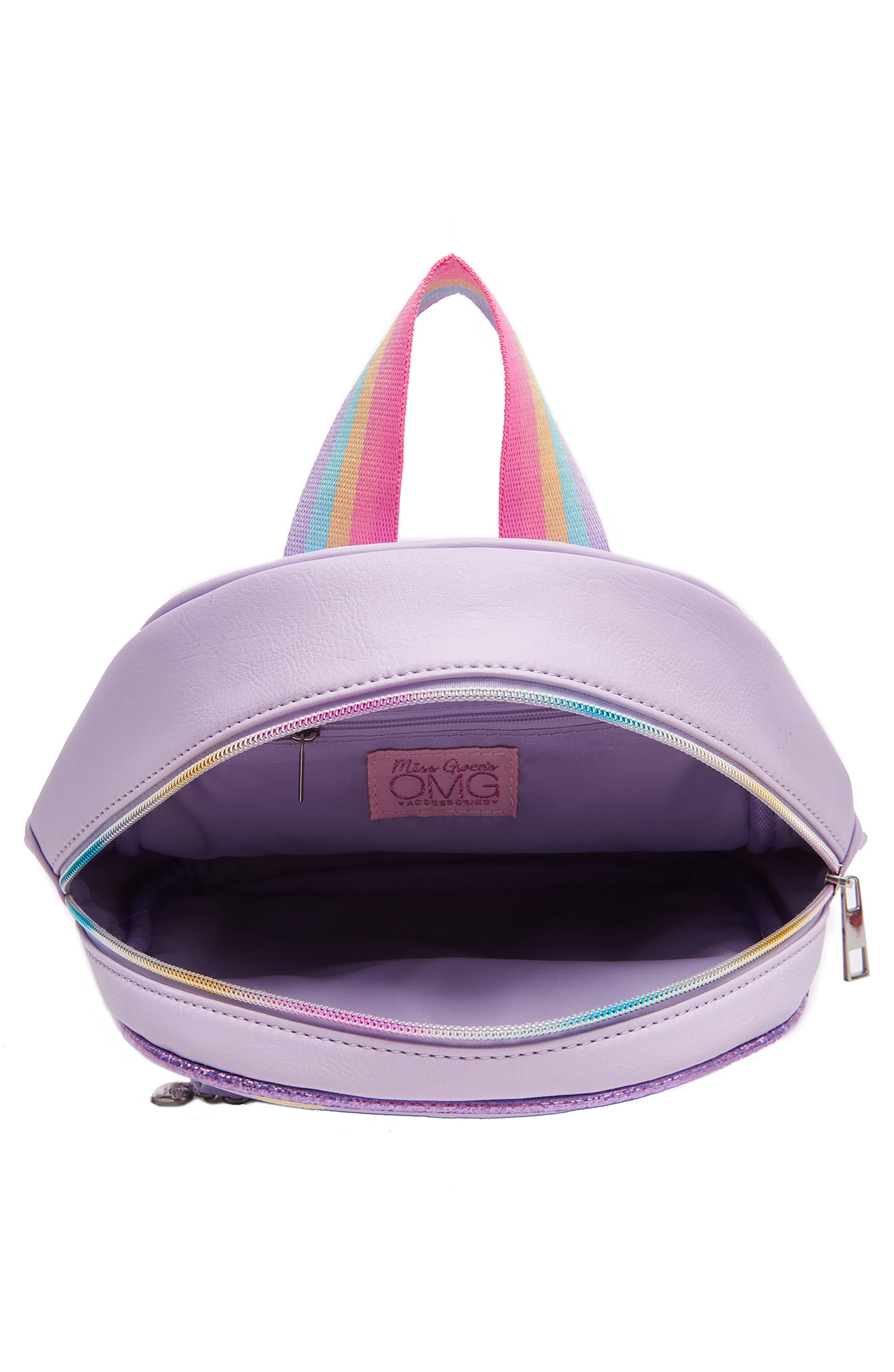 OMG Accessories Rainbow Ombré Mini Backpack, Alternate, color, 