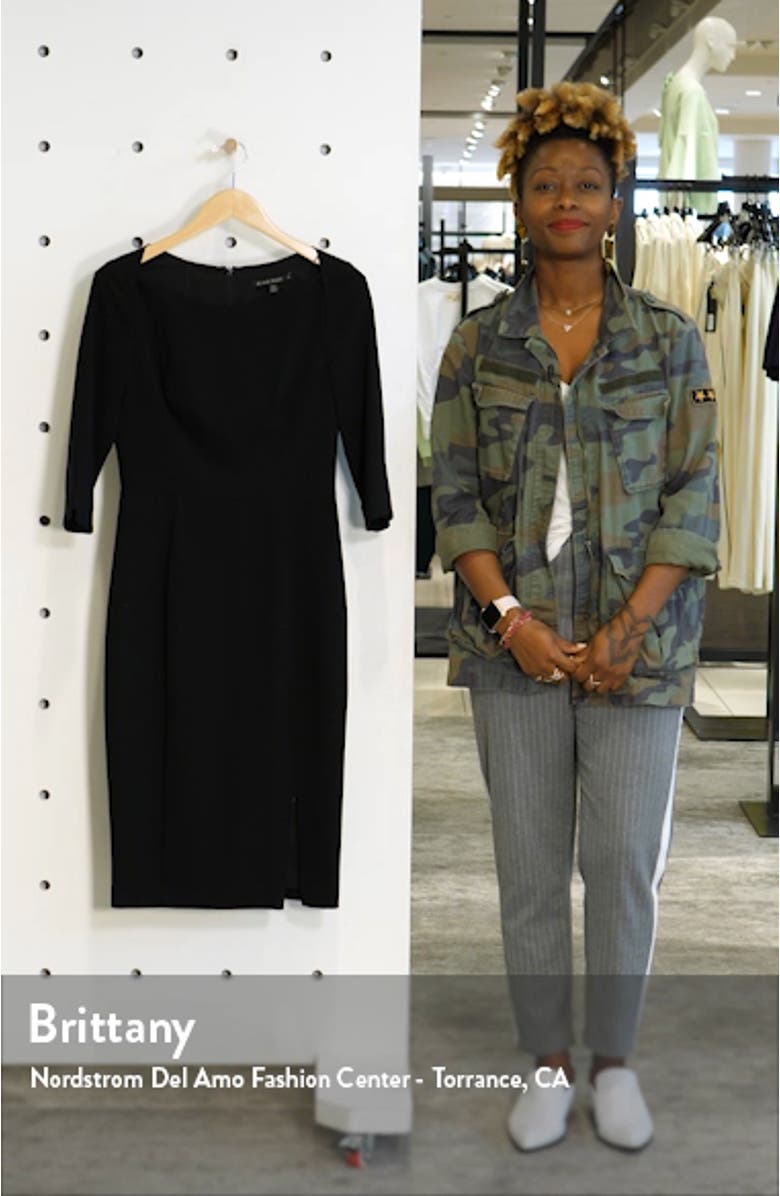 Marissa Zip Slit Sheath Dress, sales video thumbnail