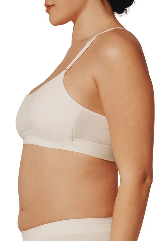Thirdlove Seamless Cloud Cotton Wireless Bralette In Neutral