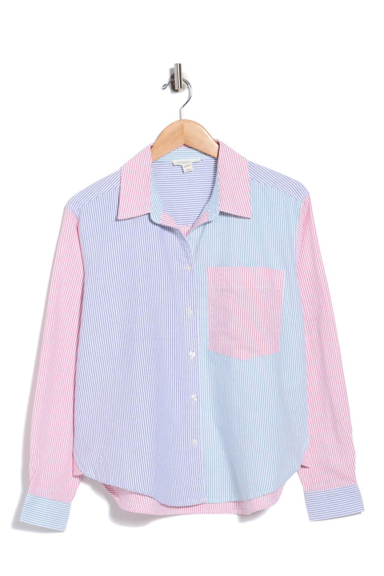 Cami Stripe Shirt, Alternate, color, RED MIX