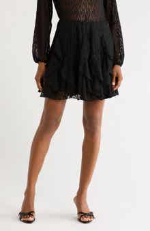 Lace Ruffle Miniskirt
