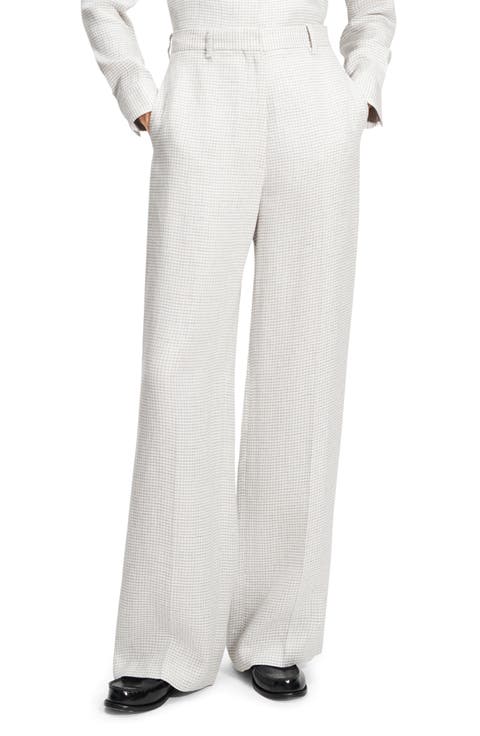 B.Mel Houndstooth Check Linen Blend Pants