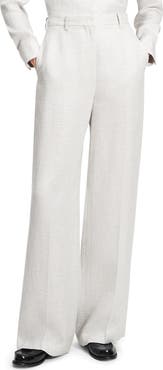 Theory B.Mel Houndstooth Check Linen Blend Pants