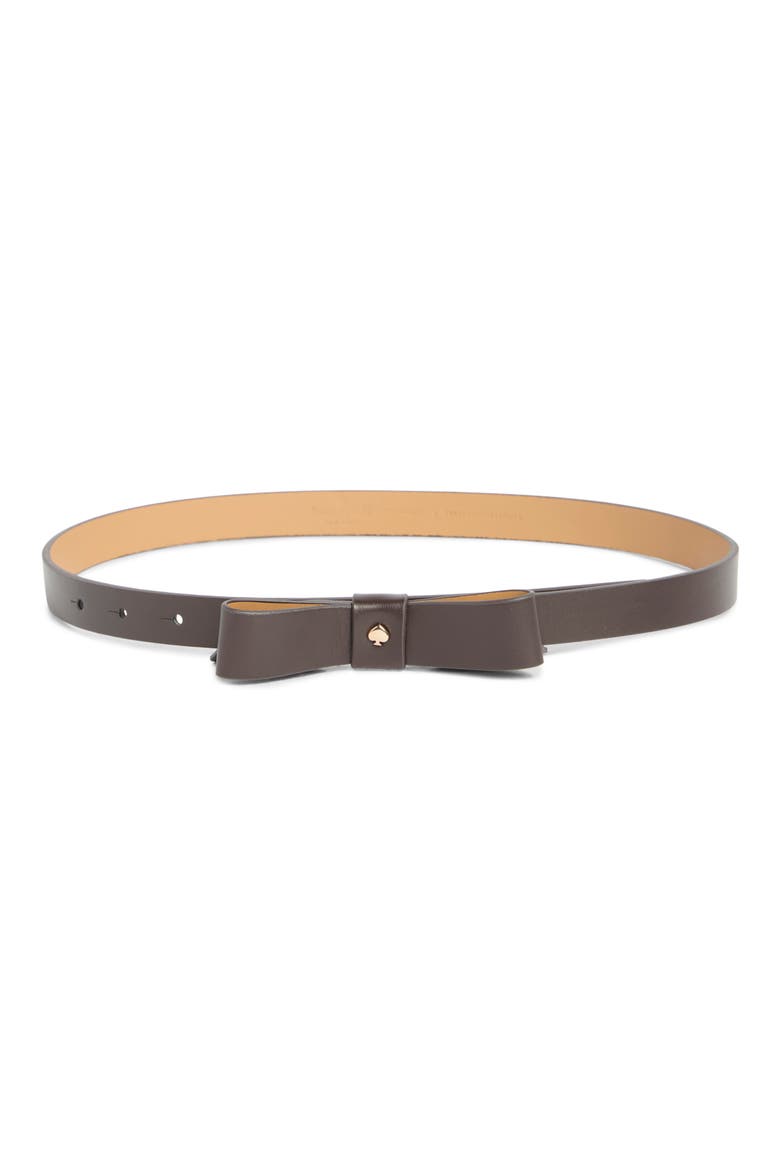 bow belt with spade, Main, color, GANACHE / POLISHED GOLD