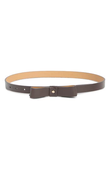 Kate Spade New York Bow Belt With Spade In Black