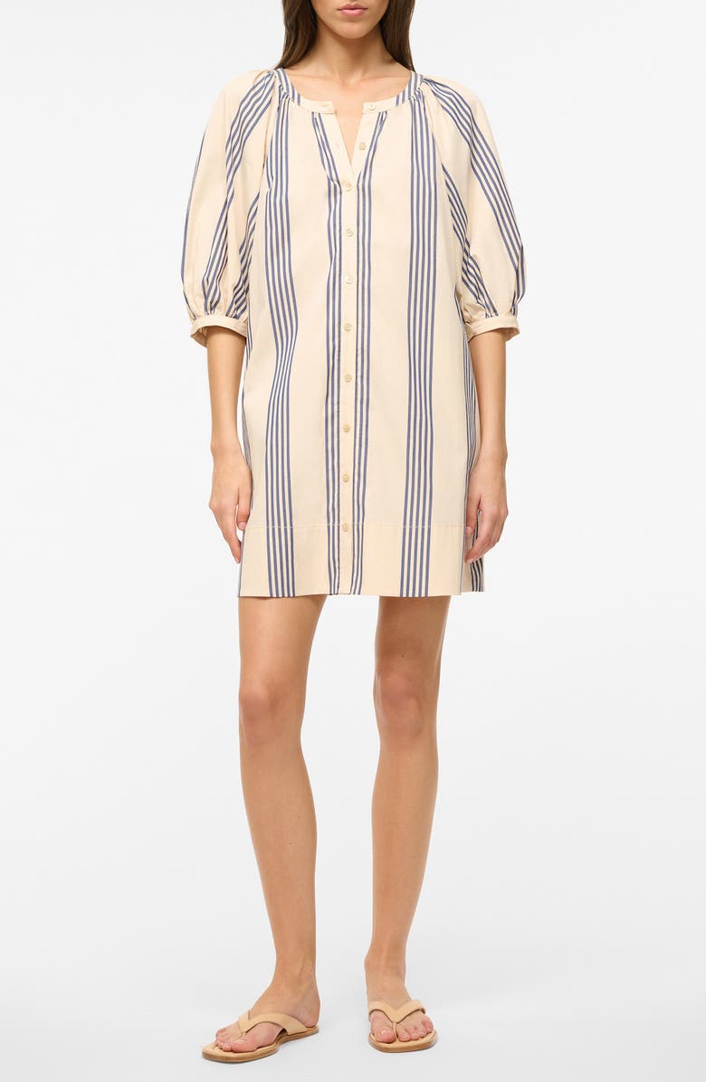 STAUD Vincent Stripe Shirtdress, Main, color, 