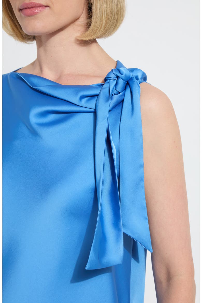 Zulena Tie Neck Top, Alternate, color, CHIC BLUE