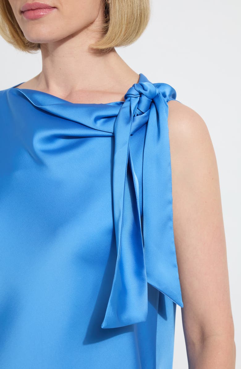 Lysse Zulena Tie Neck Top, Alternate, color, Chic Blue