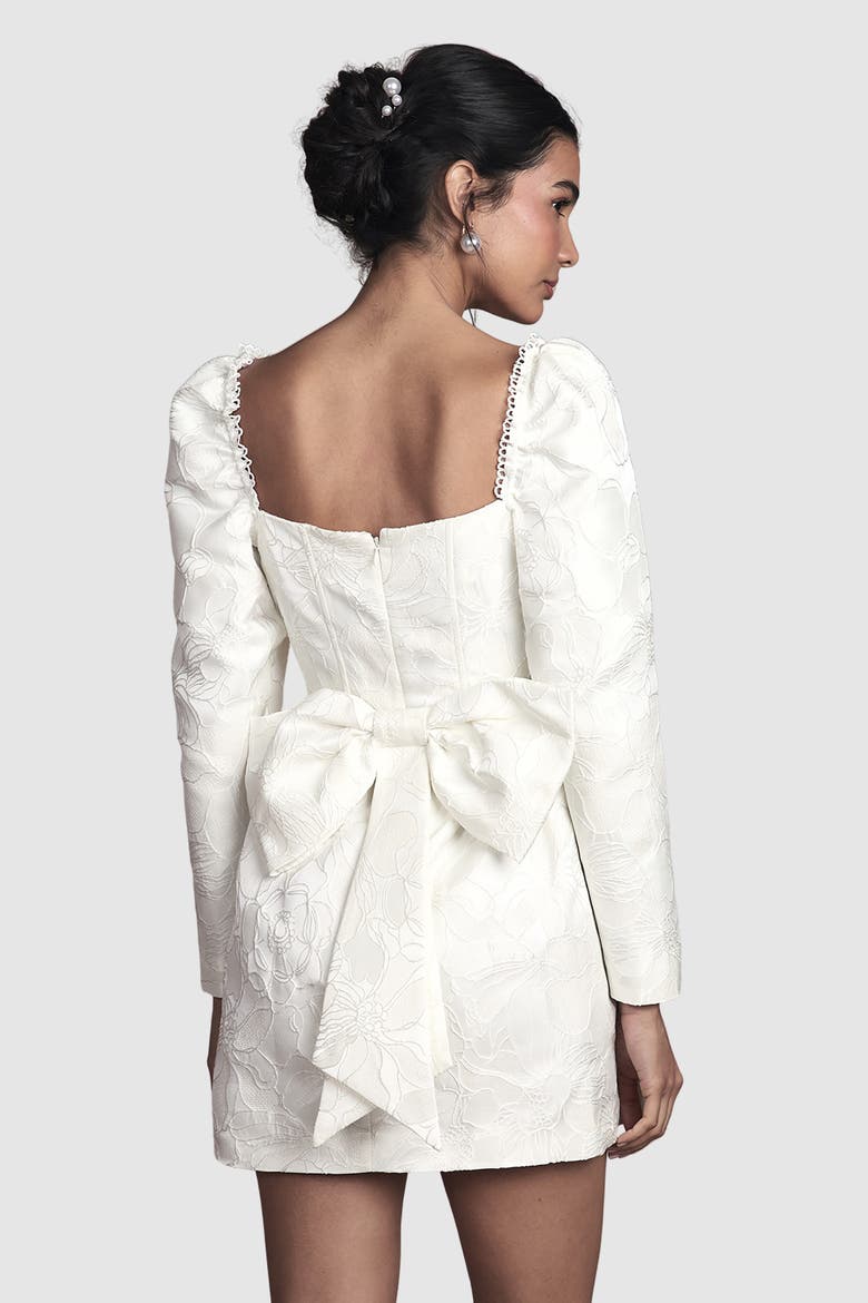 Square Neck Mini Dress, Alternate, color, White