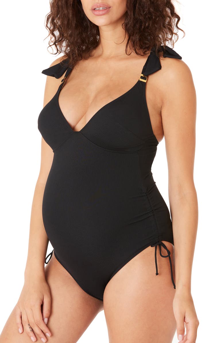 Cache Coeur Porto Vecchio Maternity One-Piece Swimsuit, Main, color, 