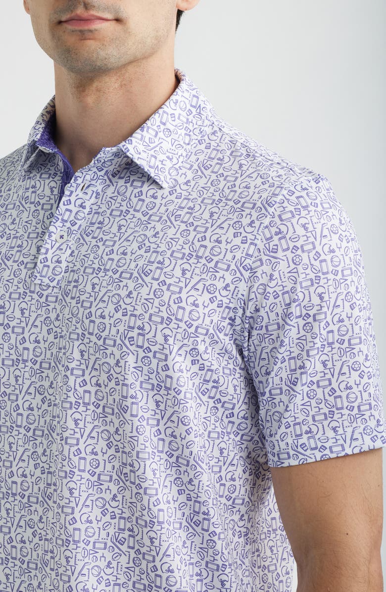 Johnston & Murphy XC+<sup>™</sup> Performance Game Day Polo, Alternate, color, Purple