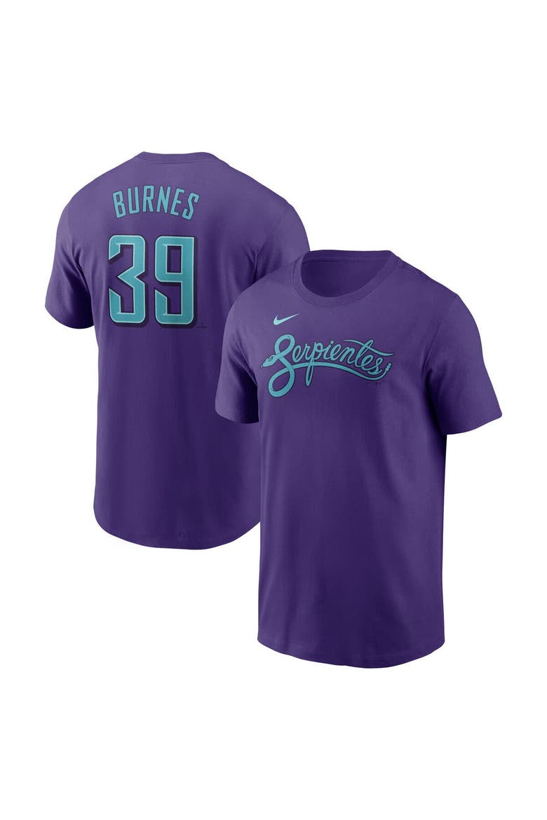 Men's Nike Corbin Burnes Purple Arizona Diamondbacks 2025 City Connect Fuse Name & Number T-Shirt, Main, color, Purple