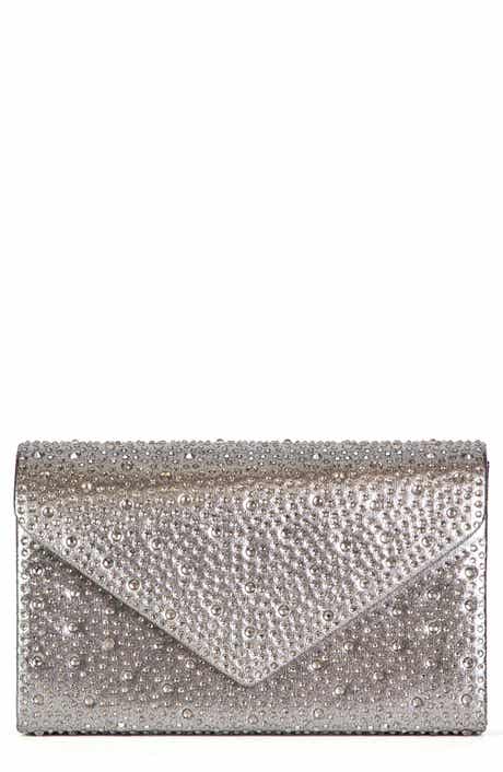 LADY COUTURE Rhinestone Envelope Clutch