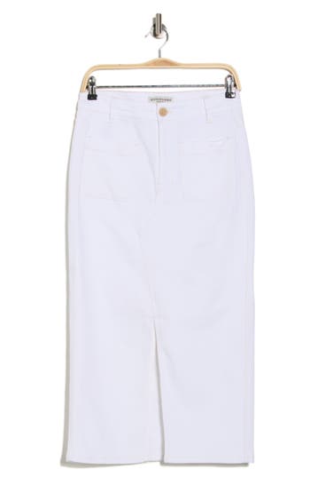 Scotch & Soda The Denim Pencil Skirt In White