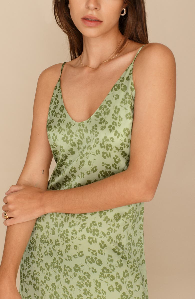 Reformation Sofia Silk Slipdress, Alternate, color, 