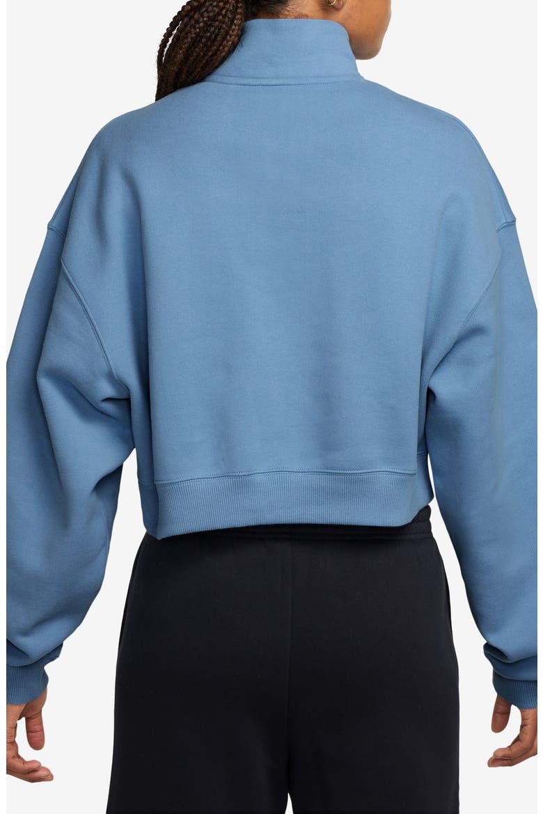 Studio Fleece Oversize Crop Top, Alternate, color, 486 WORKBL/ SAIL