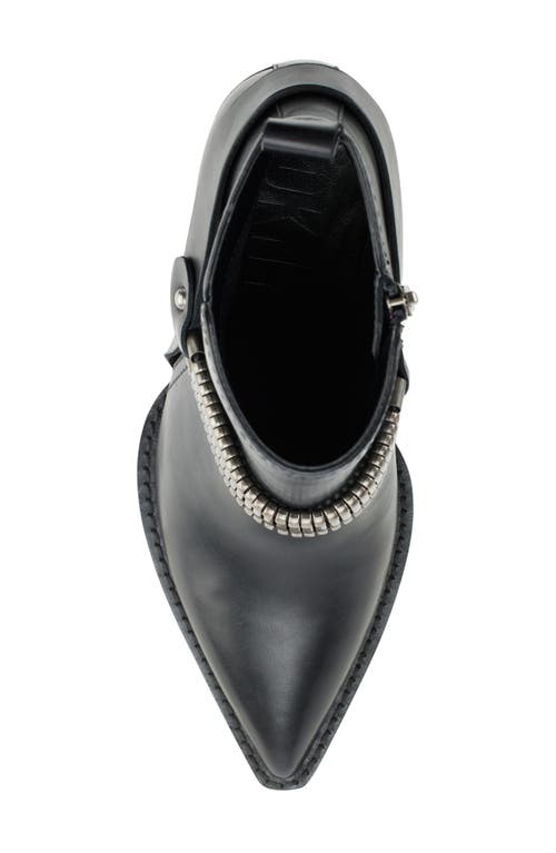 Dkny Tizz Block Western Ankle Boot In Black