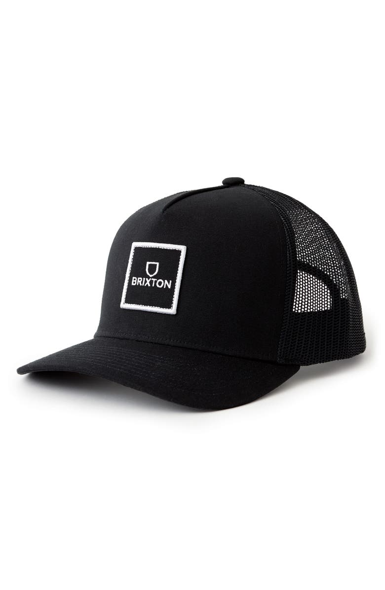 Brixton Alpha Block x C MP Trucker Hat, Main, color, Black