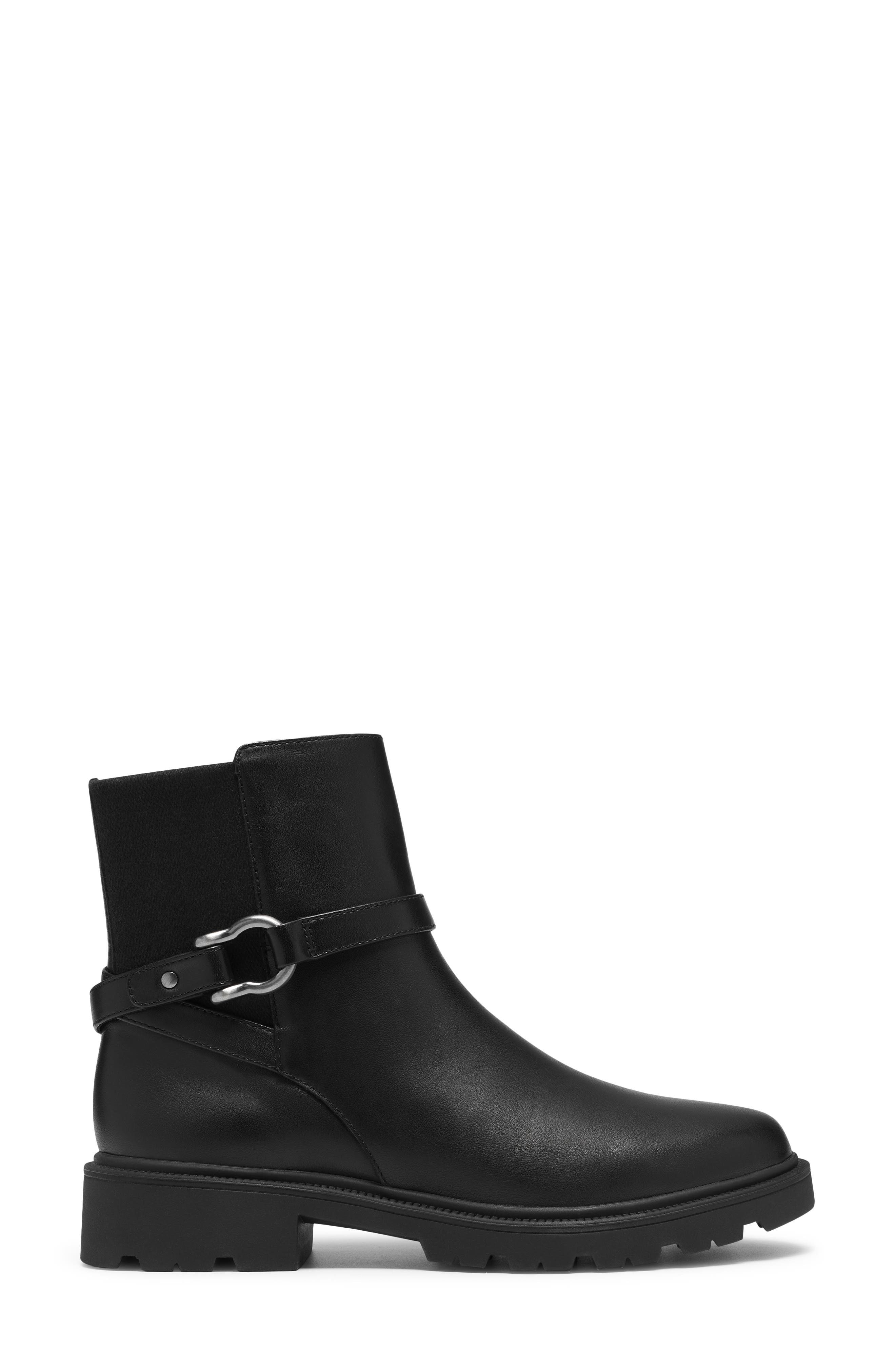Code L Bay Leather Bootie, Alternate, color, BLACK LEATHER