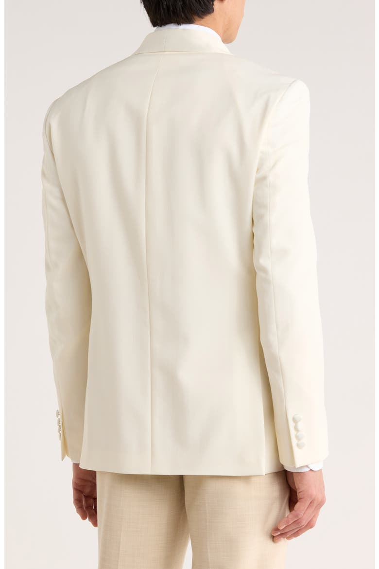 Satin Shawl Collar Tuxedo Jacket, Alternate, color, WHITE SOLID