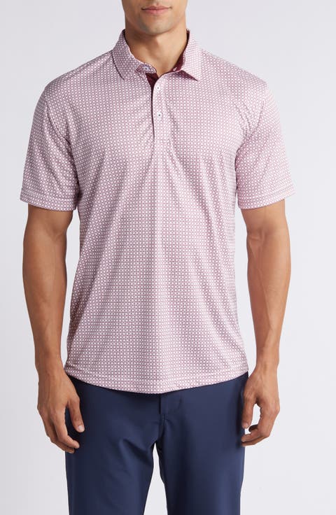 Tanner Diamond Print Golf Polo