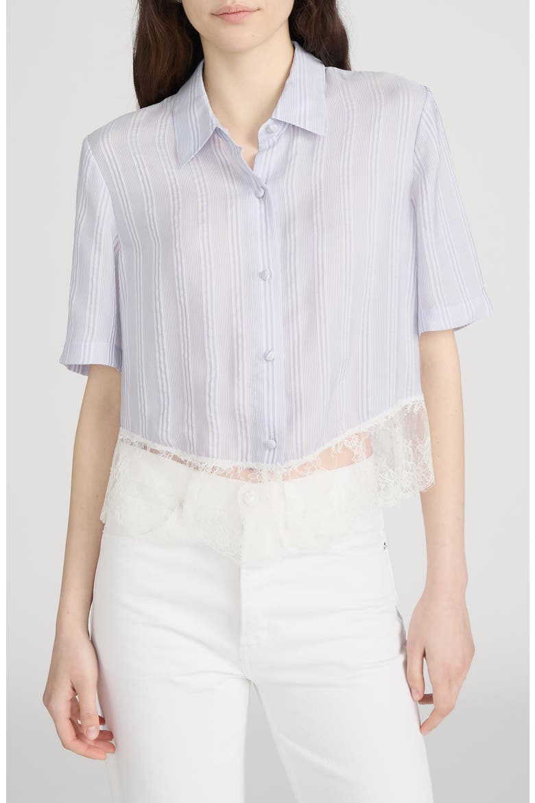 The Stripe Silk Shirt, Main, color, CHAMBRAY MULTI