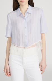 FRAME The Stripe Silk Shirt