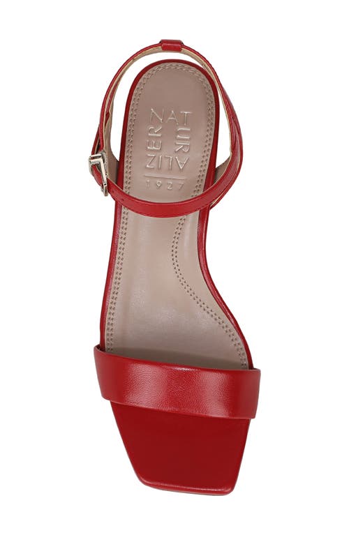 Naturalizer Hana Ankle Strap Sandal In Red