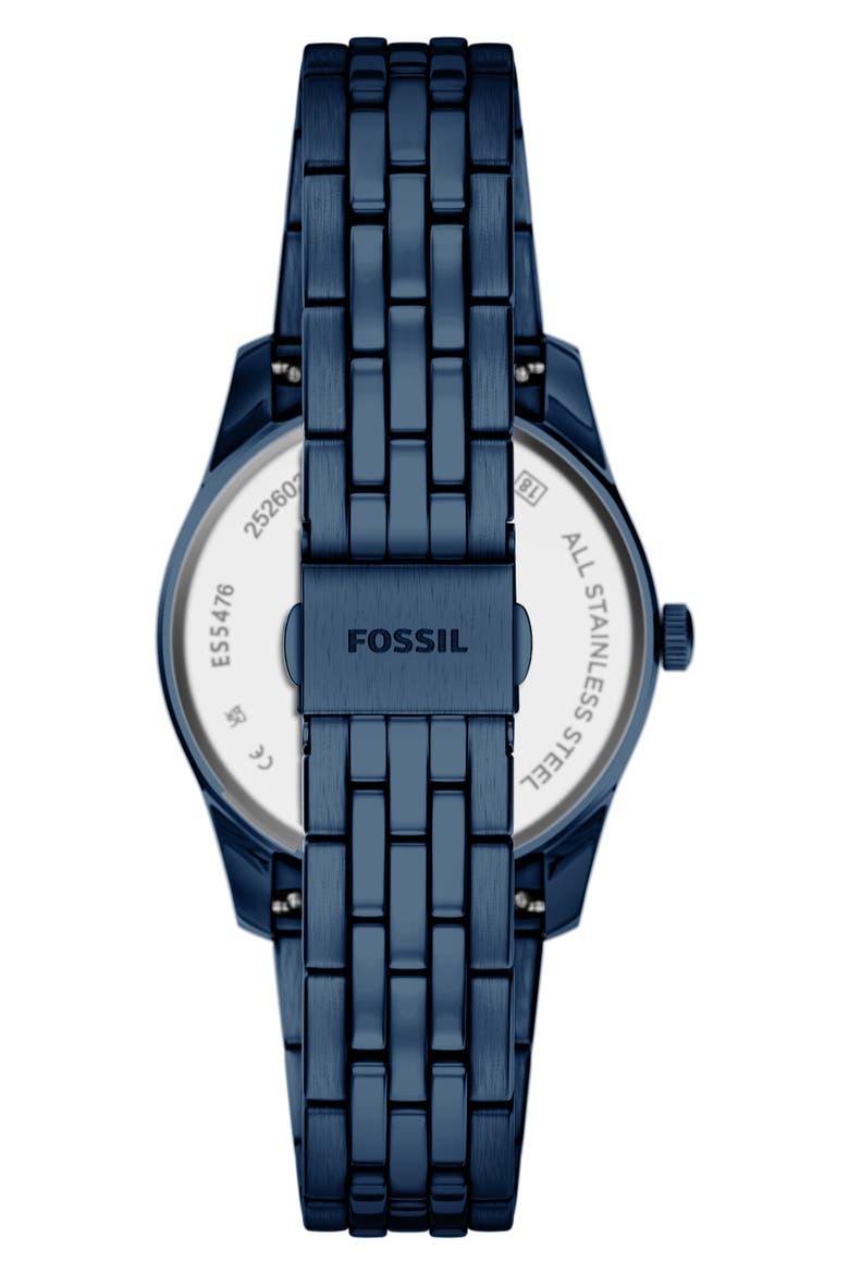 Scarlette Crystal Marker Navy Bracelet Watch, 34mm, Alternate, color, BLUE