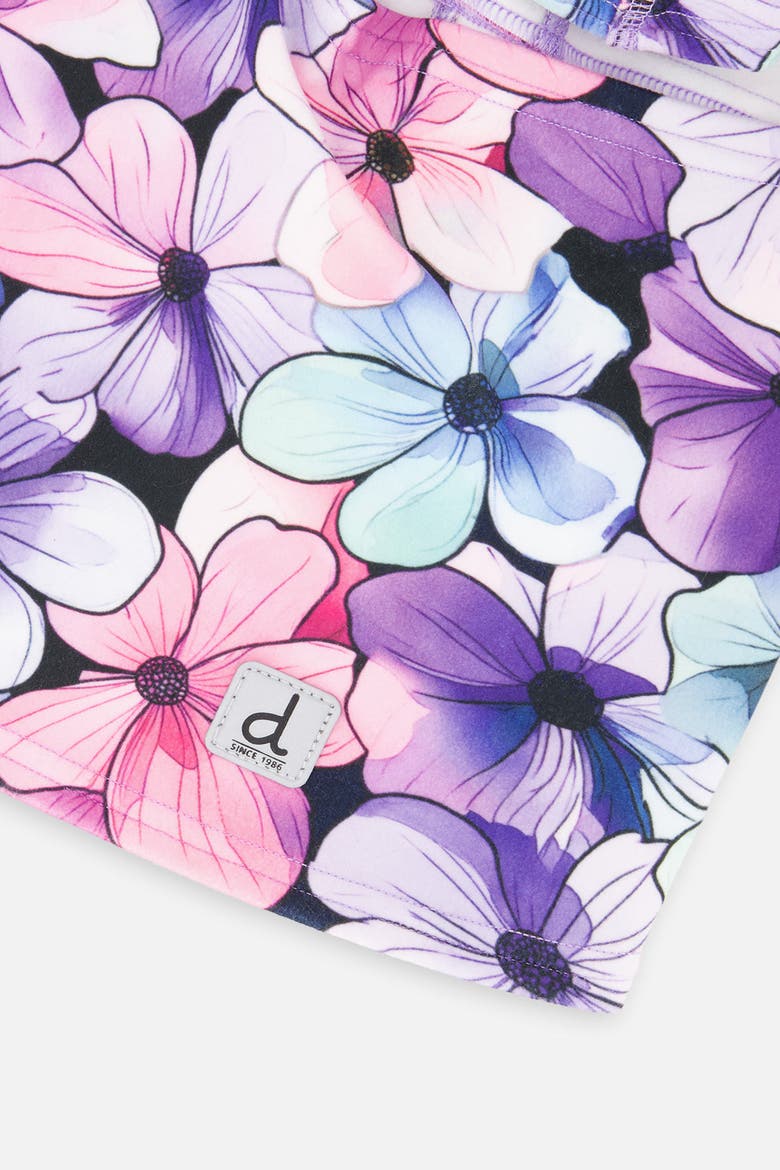 Floral Brushed Jersey Reflective Stretch Balaclava, Alternate, color, Purple Floral Print