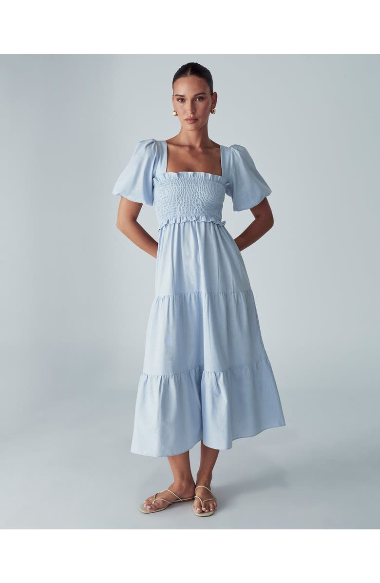WILLA Suzi Midi Dress, Main, color, Sky Blue