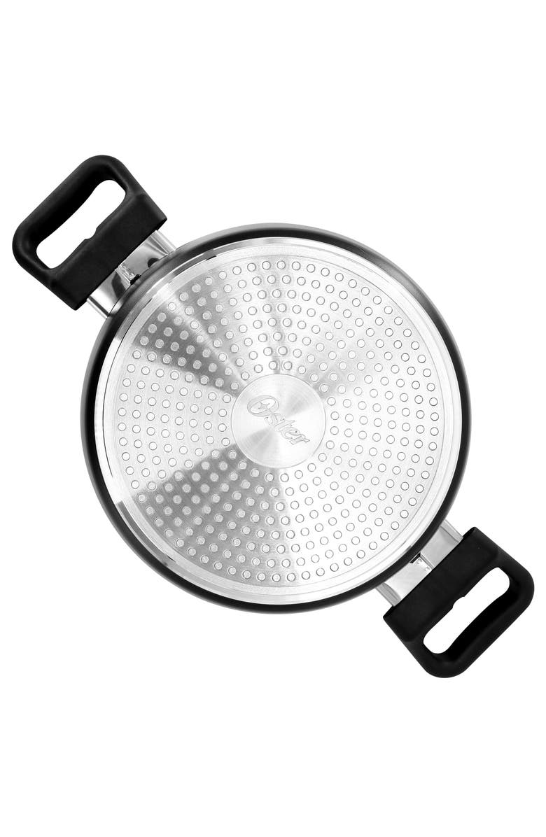 OSTER Connelly 4 Quart Textu Nonstick Aluminum Dutch Oven with Lid, Alternate, color, Black