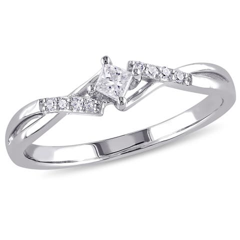 Diamond Princess-cut Engagement Ring 10k