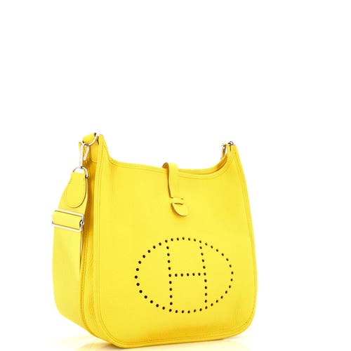 Pre-owned Hermes Hermes Evelyne Bag Gen Iii Clemence Pm In Green