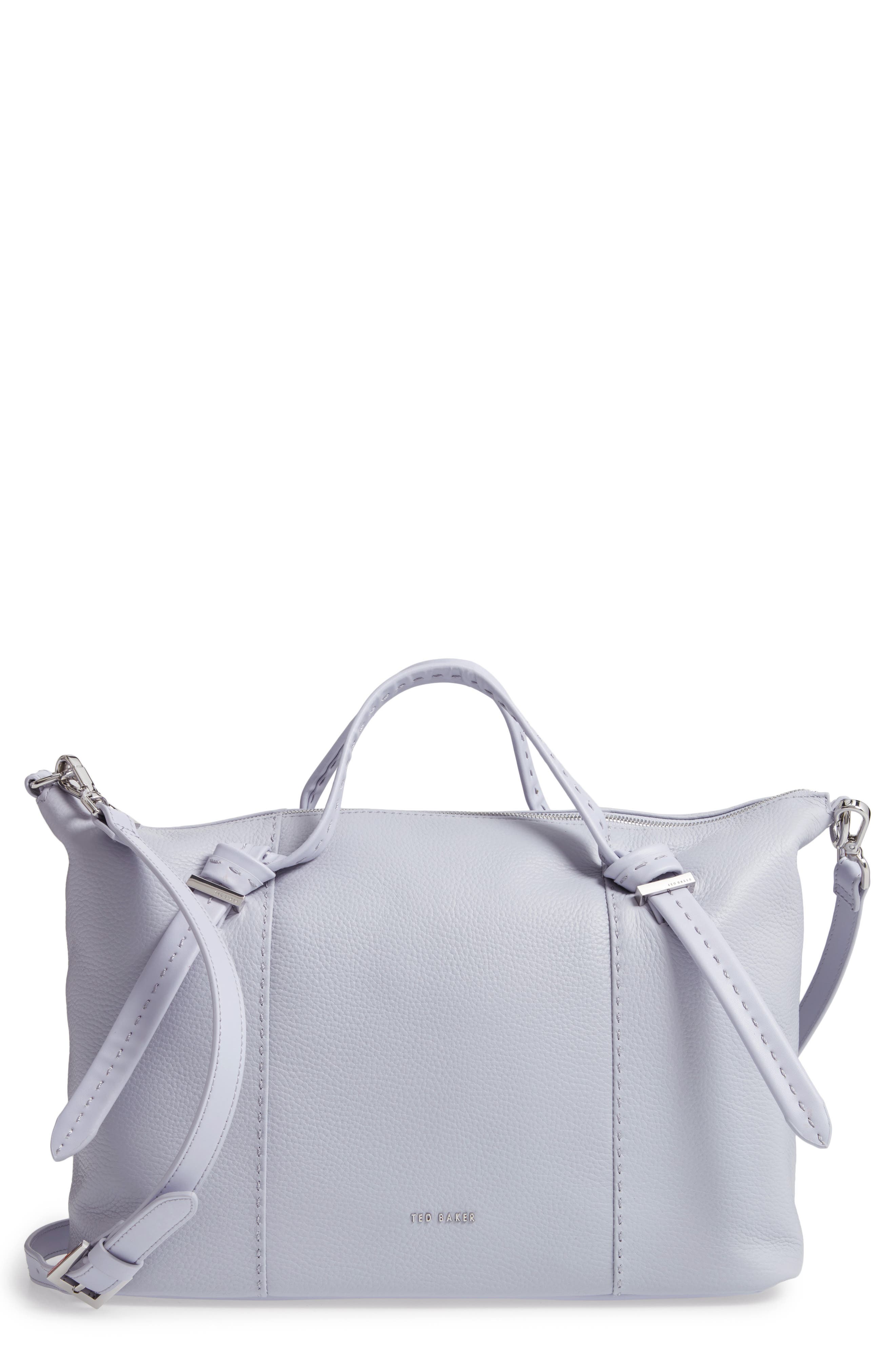 Ted Baker London Oellie Knotted Handle Large Leather Tote, Main, color, 